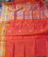 Orange Pure Venkatagiri Handloom Cotton Silk Saree with Zari Border